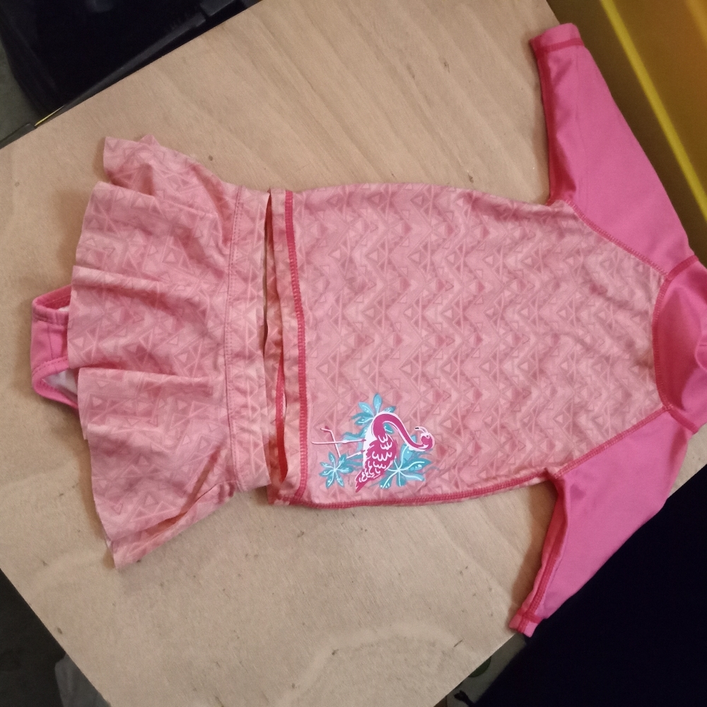 NWOT 2T UV Skinz Pink 2 Piece Swim Suit Set